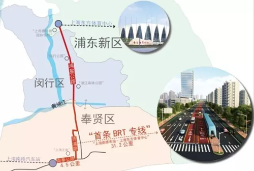 上海首條BRT沿線綠色景觀工程預計年底竣工